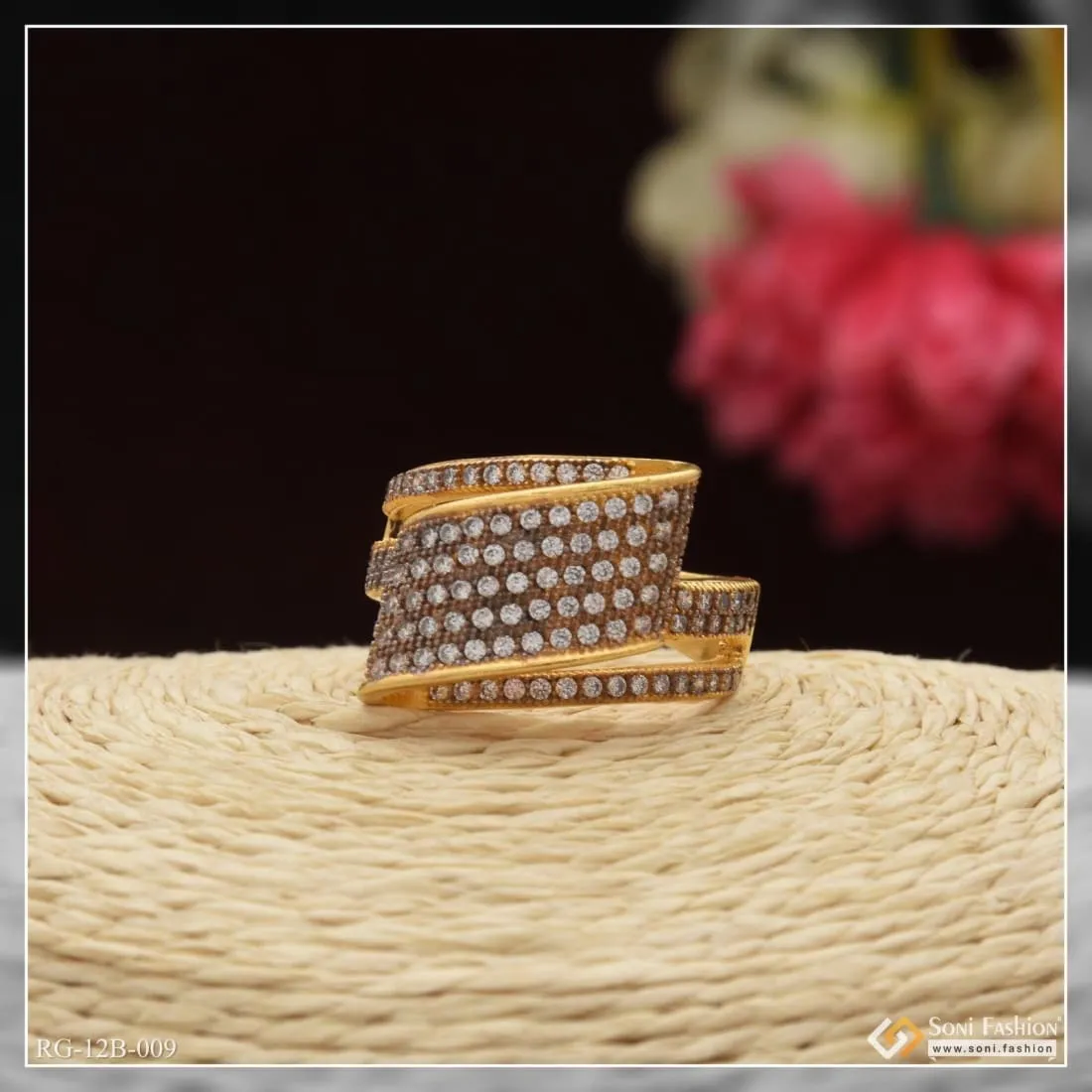 1 Gram Gold Forming Charming Design Premium-Grade Quality Ring for Men - Style B009