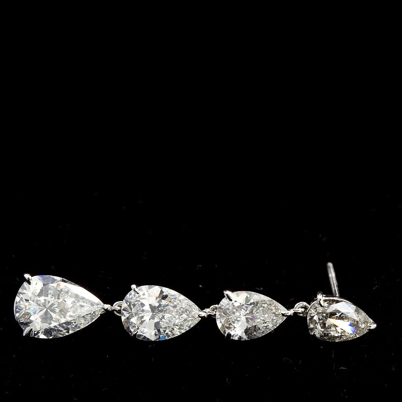 11.83 Carats Pear Shape Diamond Dangle Earrings
