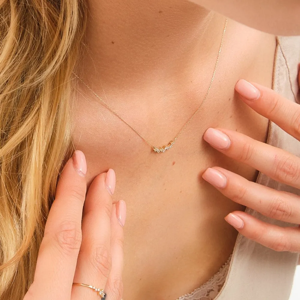 14K Solid Gold Chloe Diamond Necklace