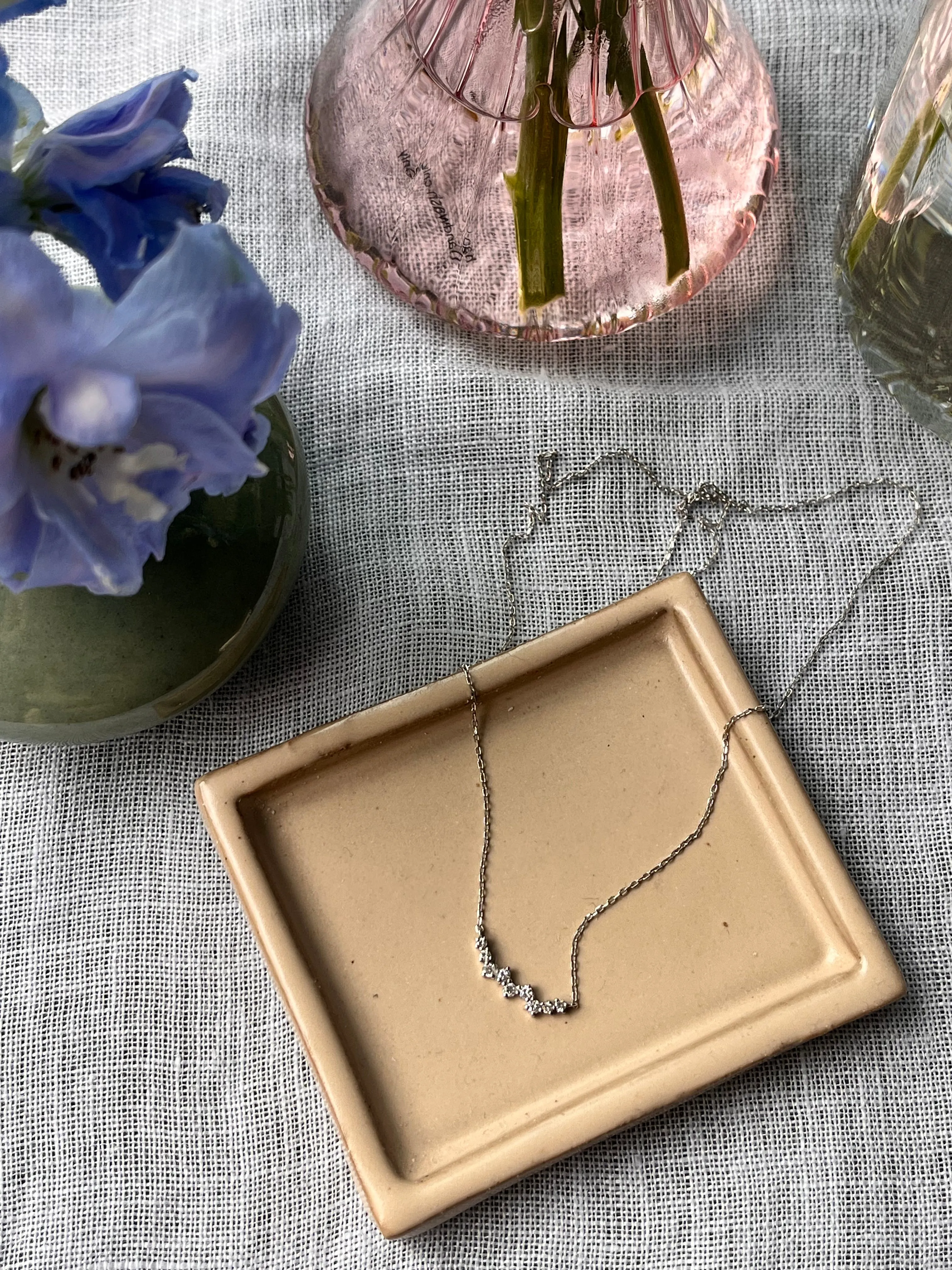 14K Solid Gold Chloe Diamond Necklace