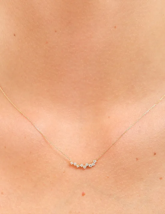 14K Solid Gold Chloe Diamond Necklace