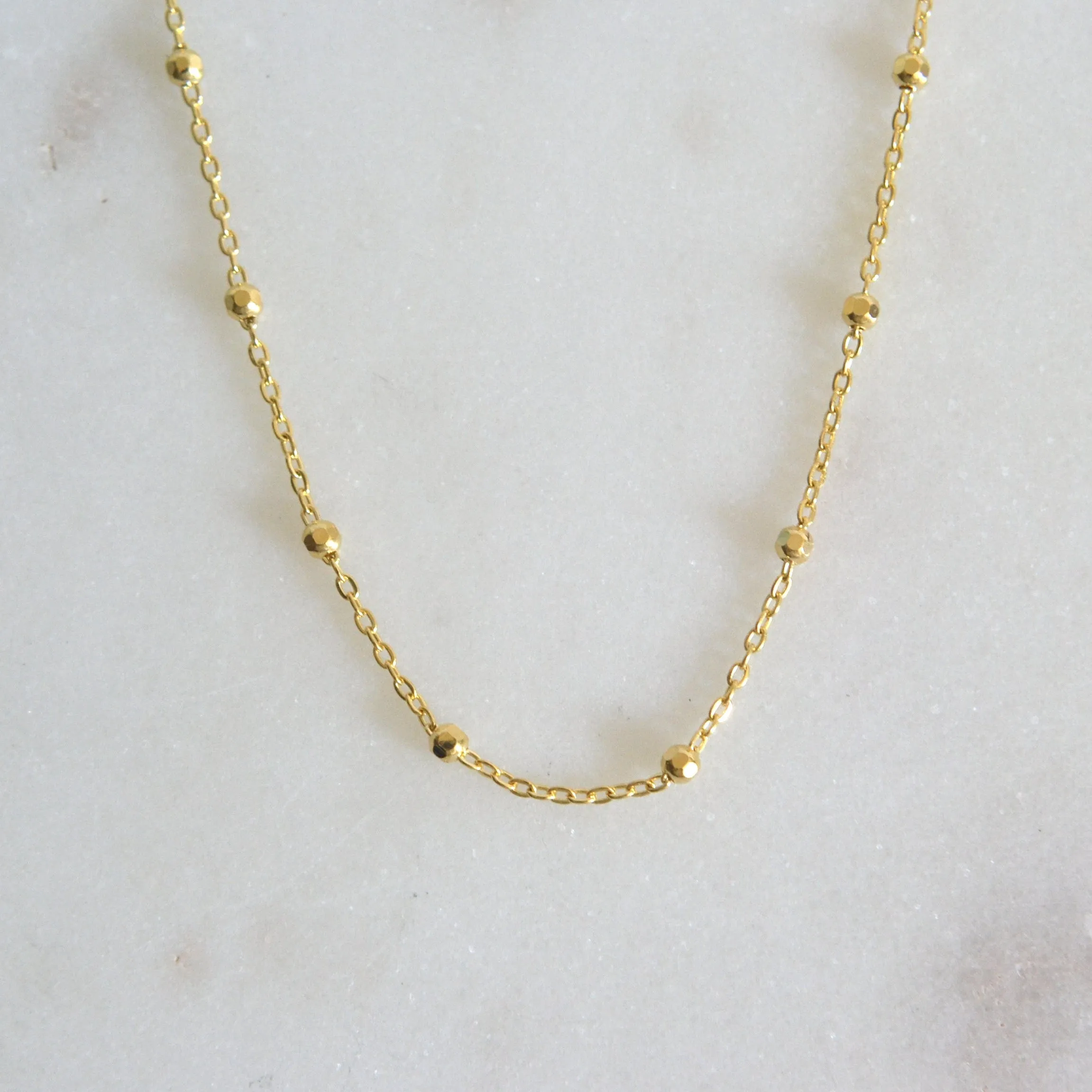 14k Sparkle Beaded Necklace