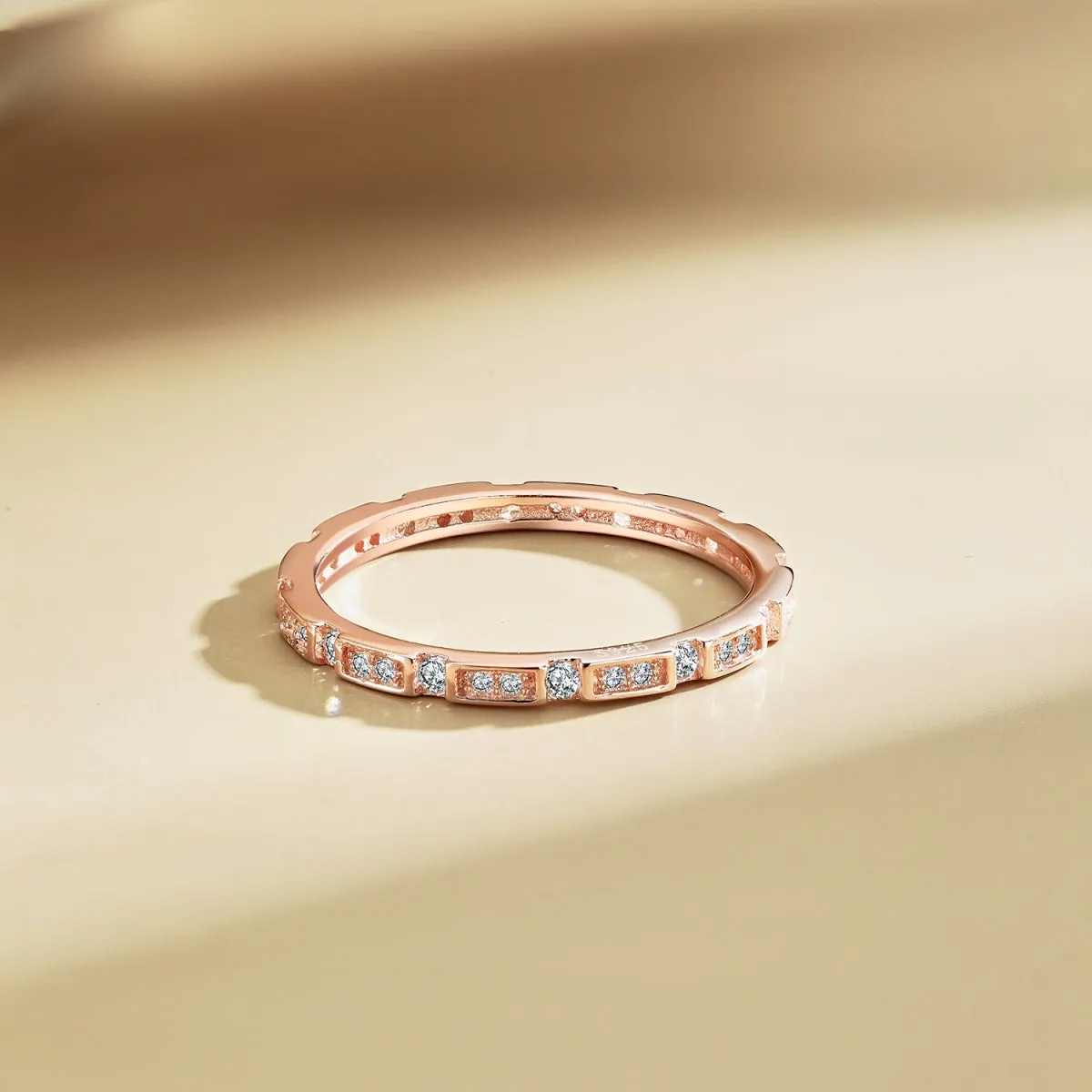 1.5mm Art Deco Full Eternity Ring - Rose Gold