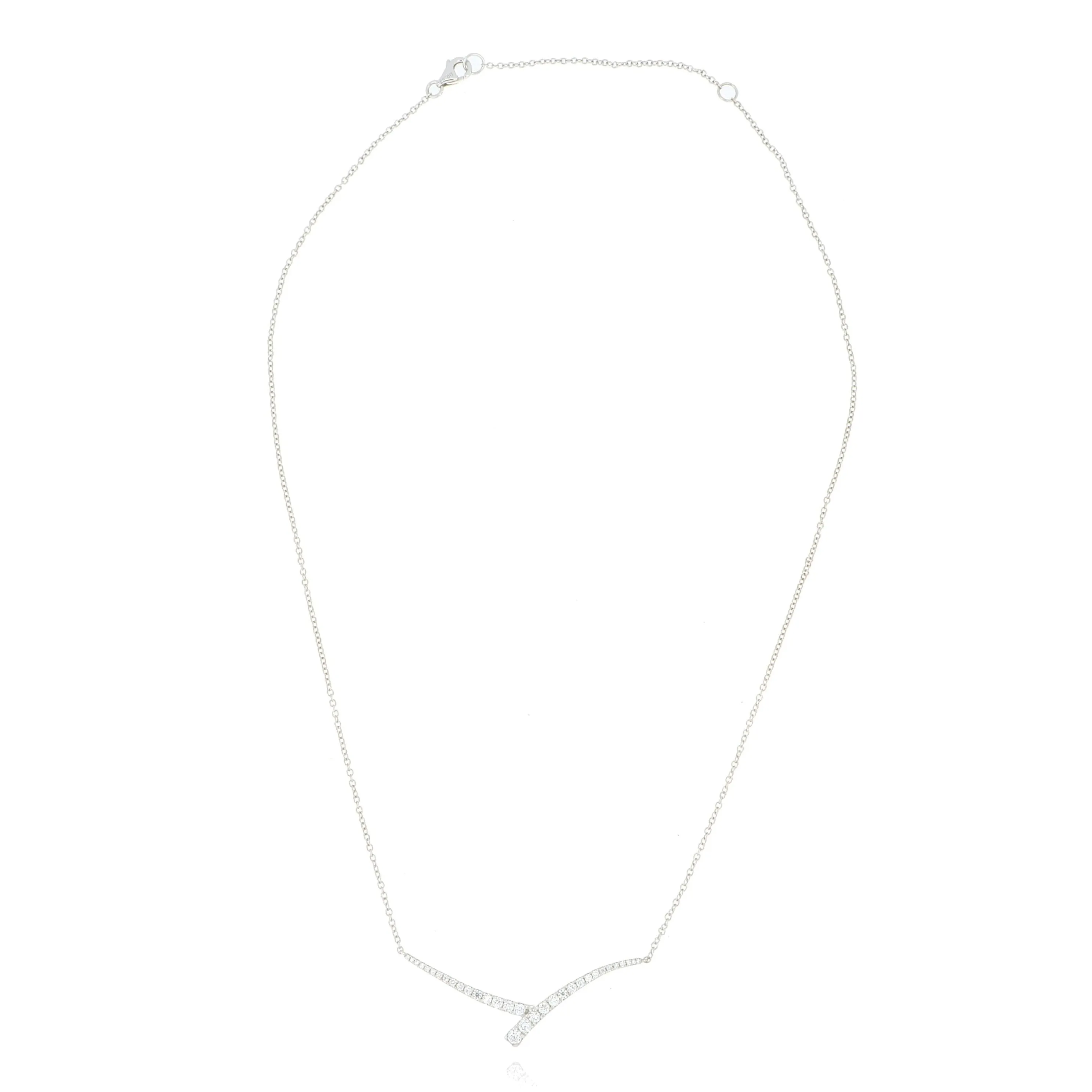 18k White Gold Diamond Fashion Necklace