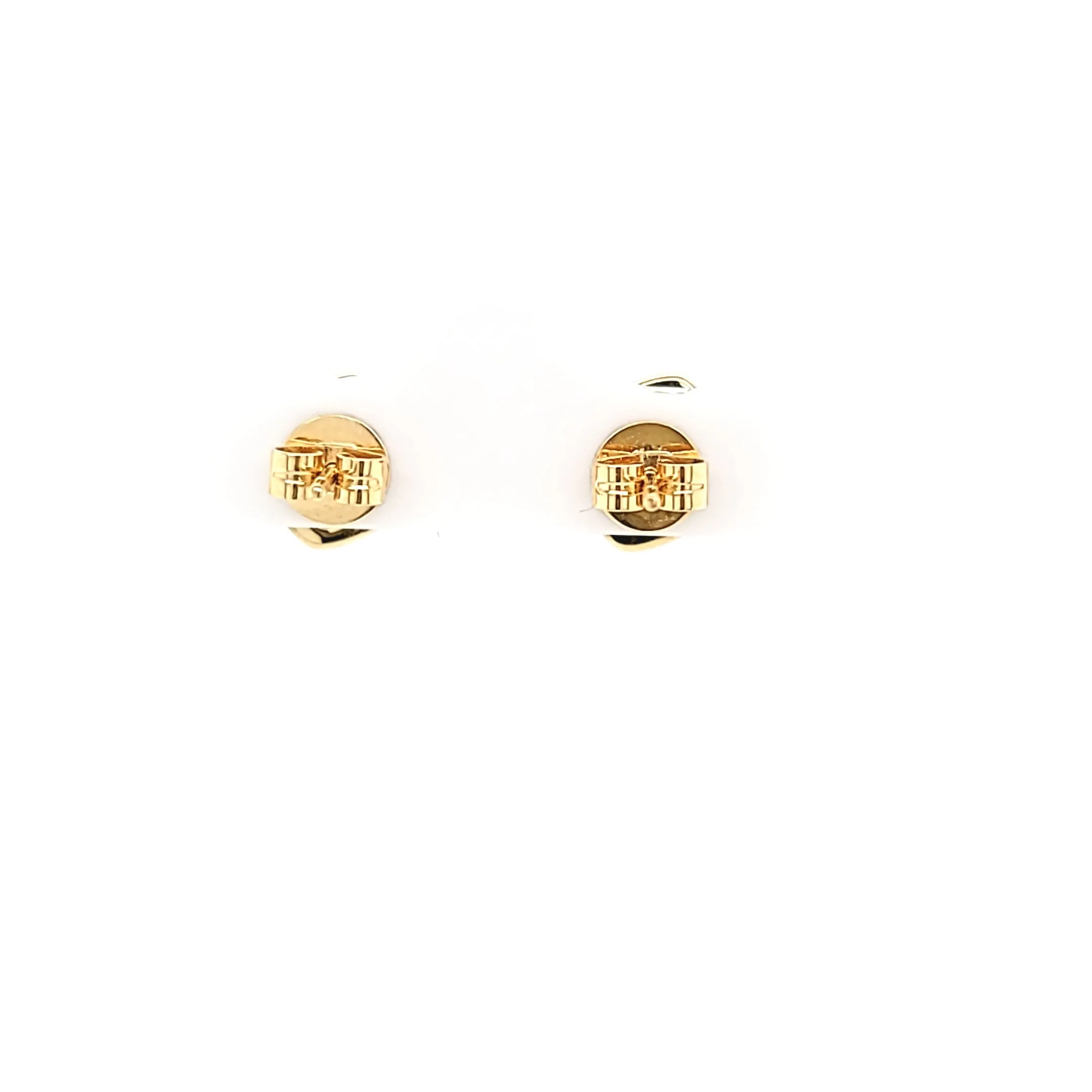 18k Yellow Gold Lapis Stud Earrings (I7717)