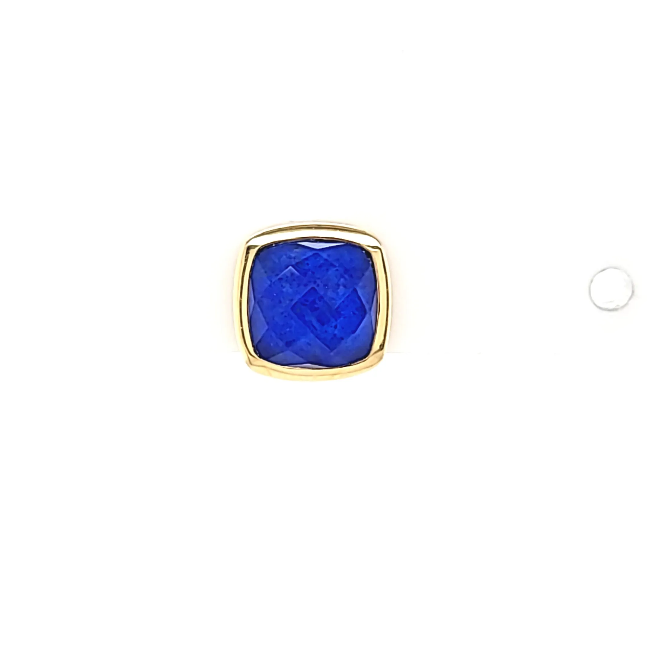 18k Yellow Gold Lapis Stud Earrings (I7717)