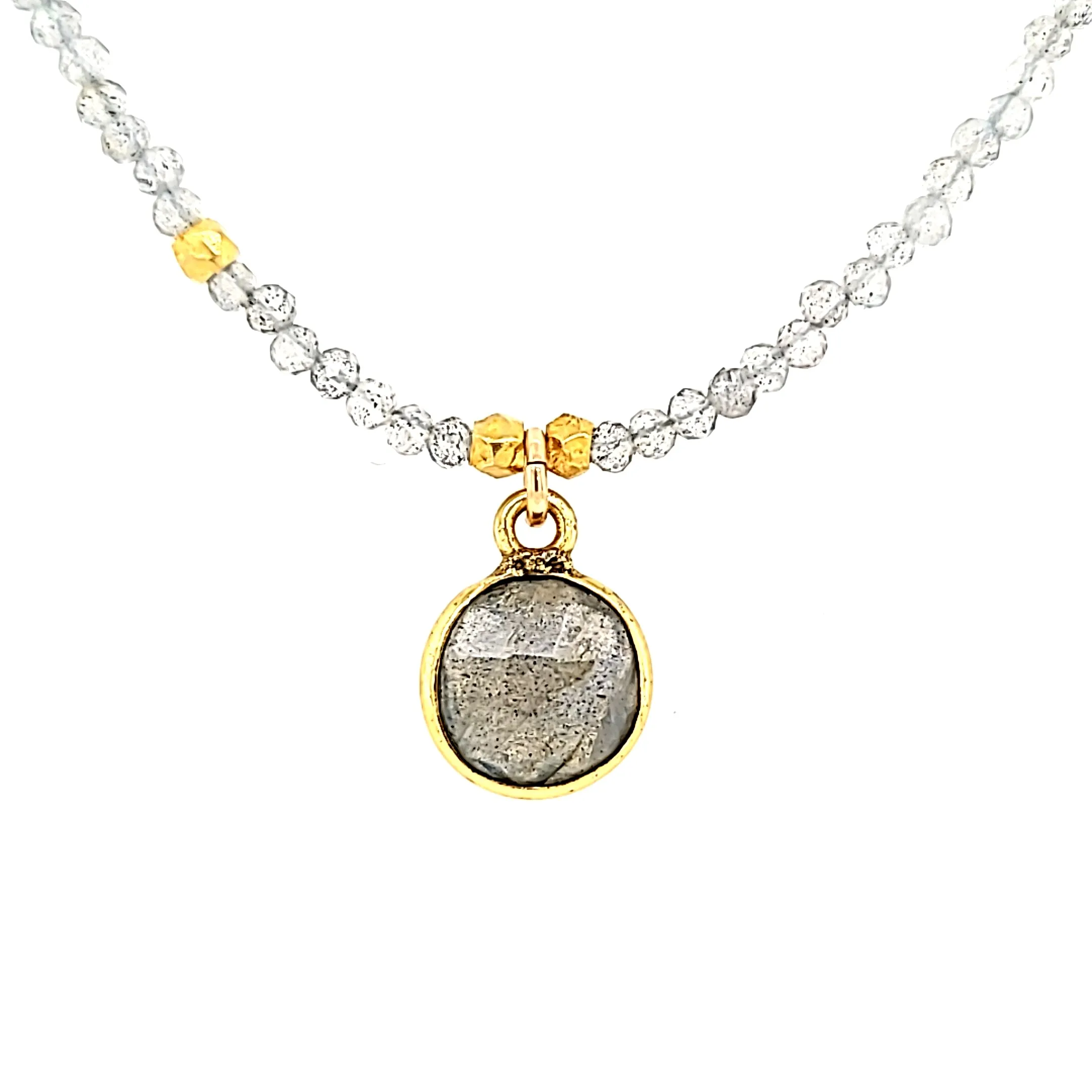 AVF Labradorite Beaded Drop Necklace (SI2296)