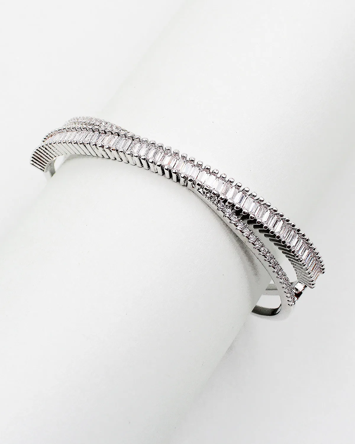 Baguette Stone Classic Cuff Bracelet