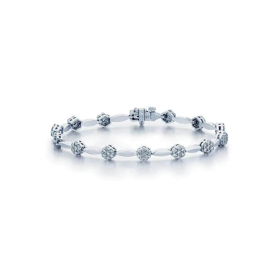 Barmakian Diamond Cluster Bracelet