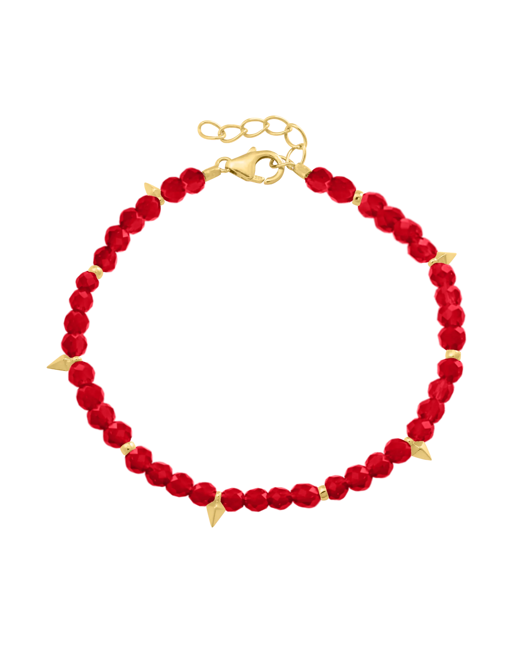 Beaded Gemstone Bracelet - 18K Gold Vermeil
