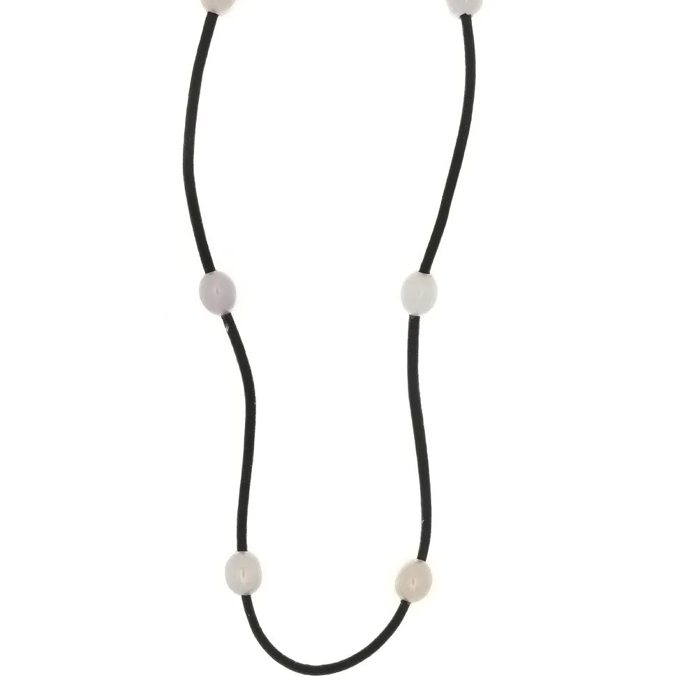 BEADED NATURAL FRESHWATER PEARL POTATO NECKLACE