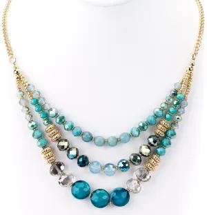 Beaded Turquoise Statement Necklace