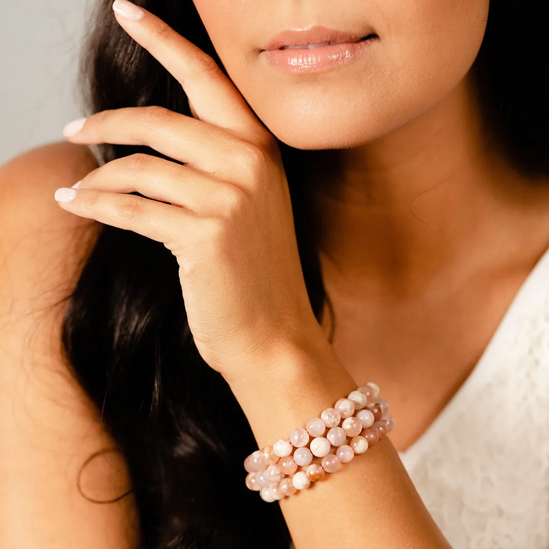 Cherry Blossom Agate Bracelet