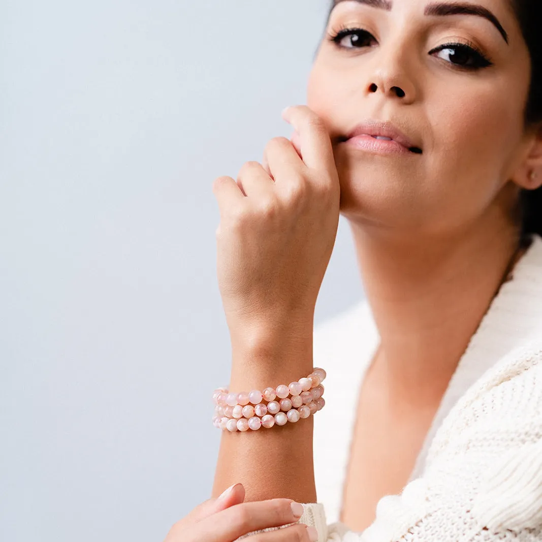Cherry Blossom Agate Bracelet