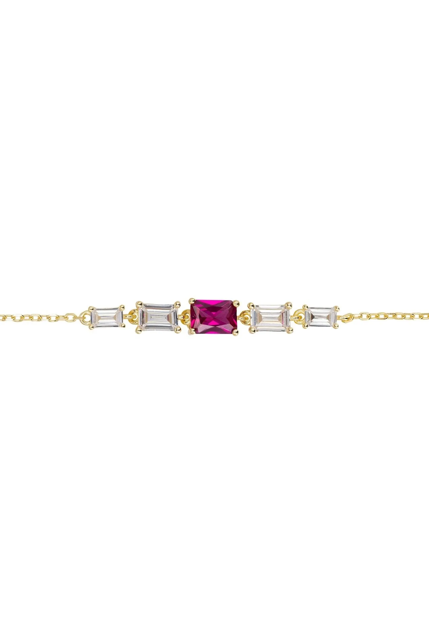 Clara Gemstone Bracelets Gold Ruby