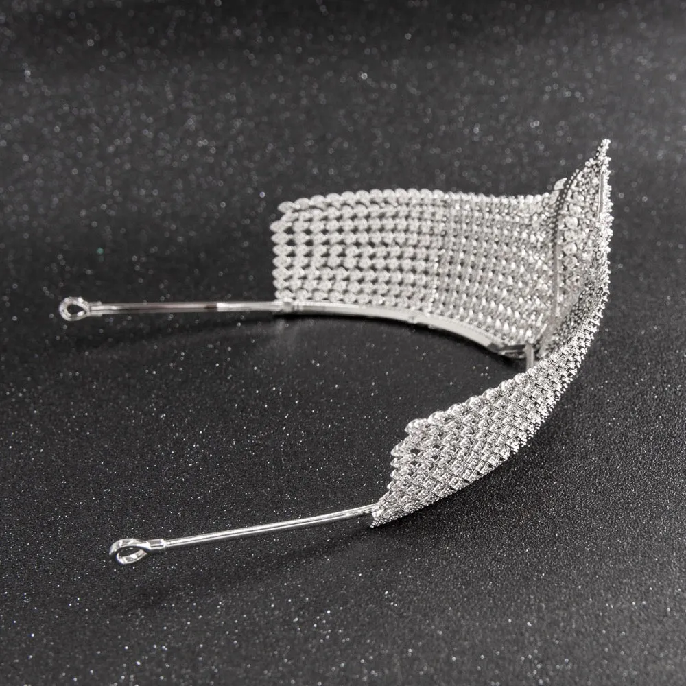 Cubic zircon wedding  bridal royal tiara diadem crown CH10230