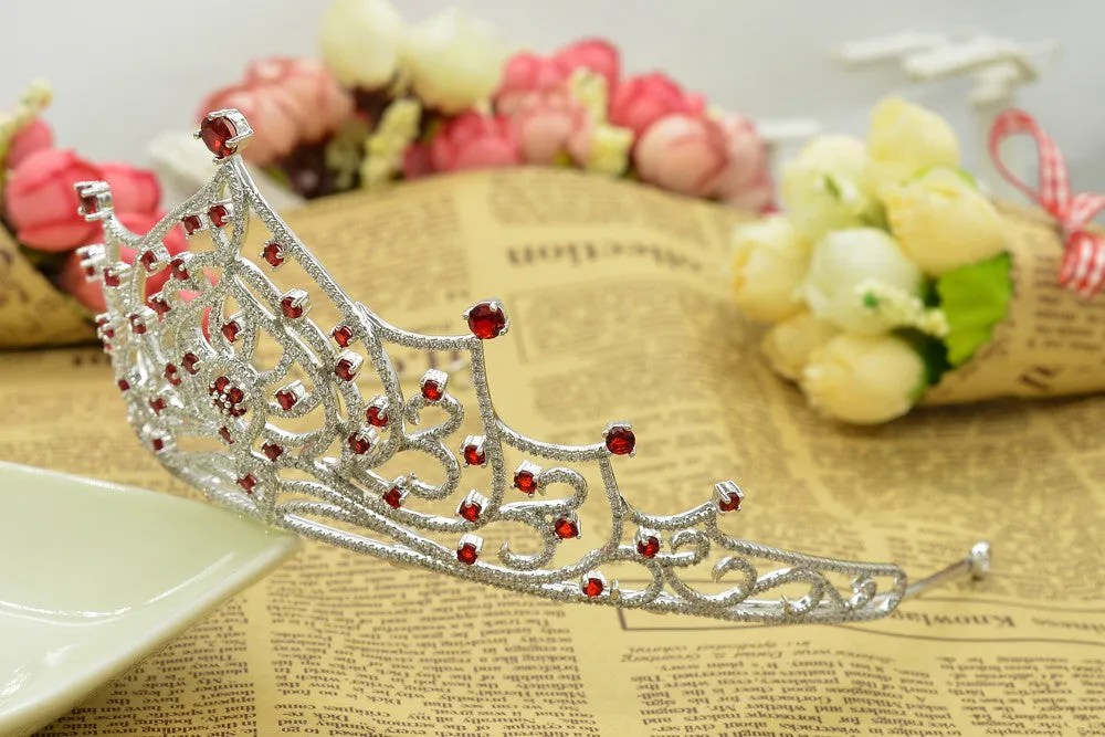 Cubic zircon wedding bridal tiara,Women's diadem hair jewelry TR15060