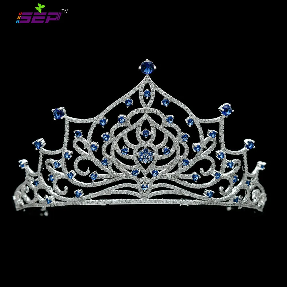 Cubic zircon wedding bridal tiara,Women's diadem hair jewelry TR15060