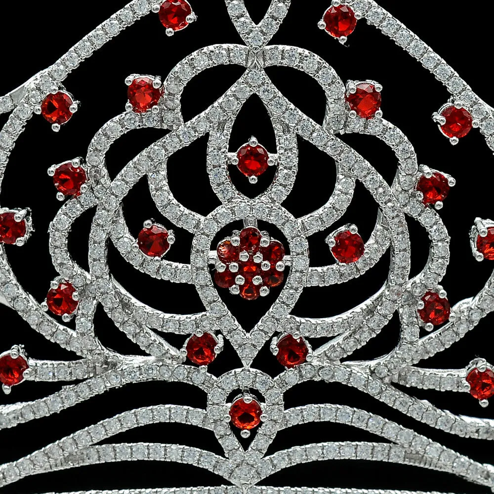 Cubic zircon wedding bridal tiara,Women's diadem hair jewelry TR15060