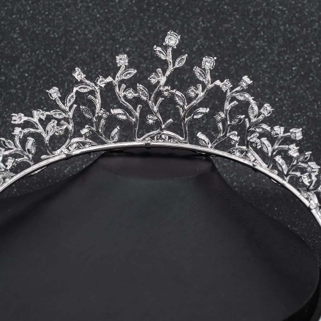 Cubic Zirconia Wedding Bridal Tiara Diadem Hair Jewelry CH10281