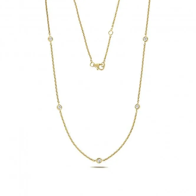 Diamond Jewellery 9ct Gold Diamond Necklace with 0.35ct ND103