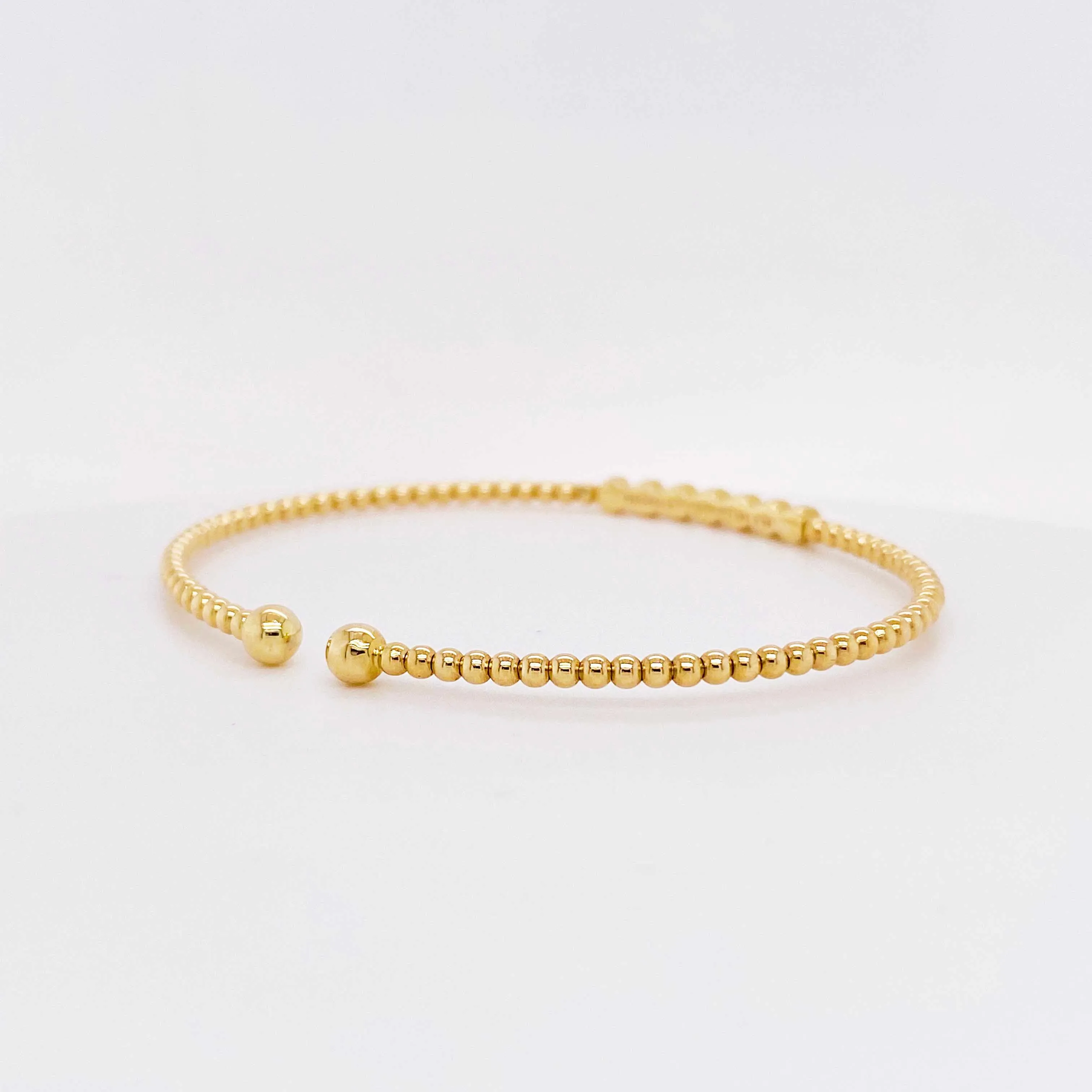 Diamond Pave Disk Flexible Bracelet