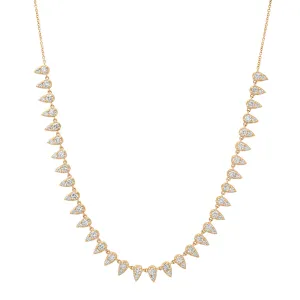 Diamond Pave Pear Drop Dangle Necklace