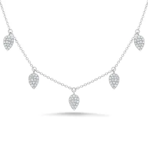 Diamond Petals Dangle Necklace
