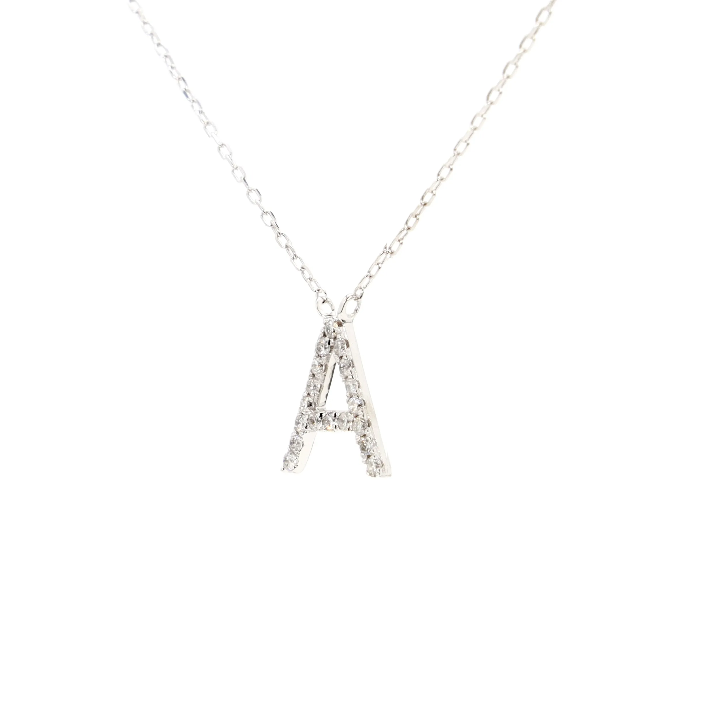 Diamond "A" Necklace