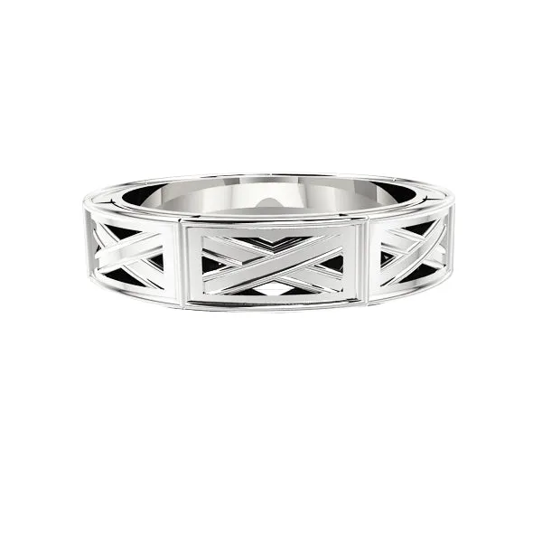 Edinburgh Saltire Wedding Ring
