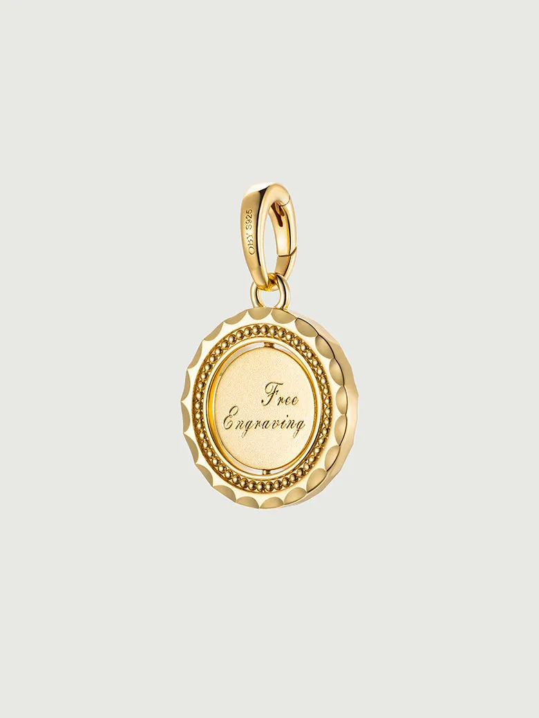 Engravable Coin Spin Pendant