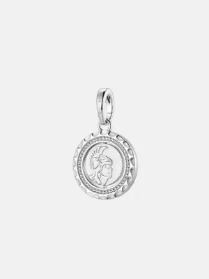 Engravable Coin Spin Silver Pendant