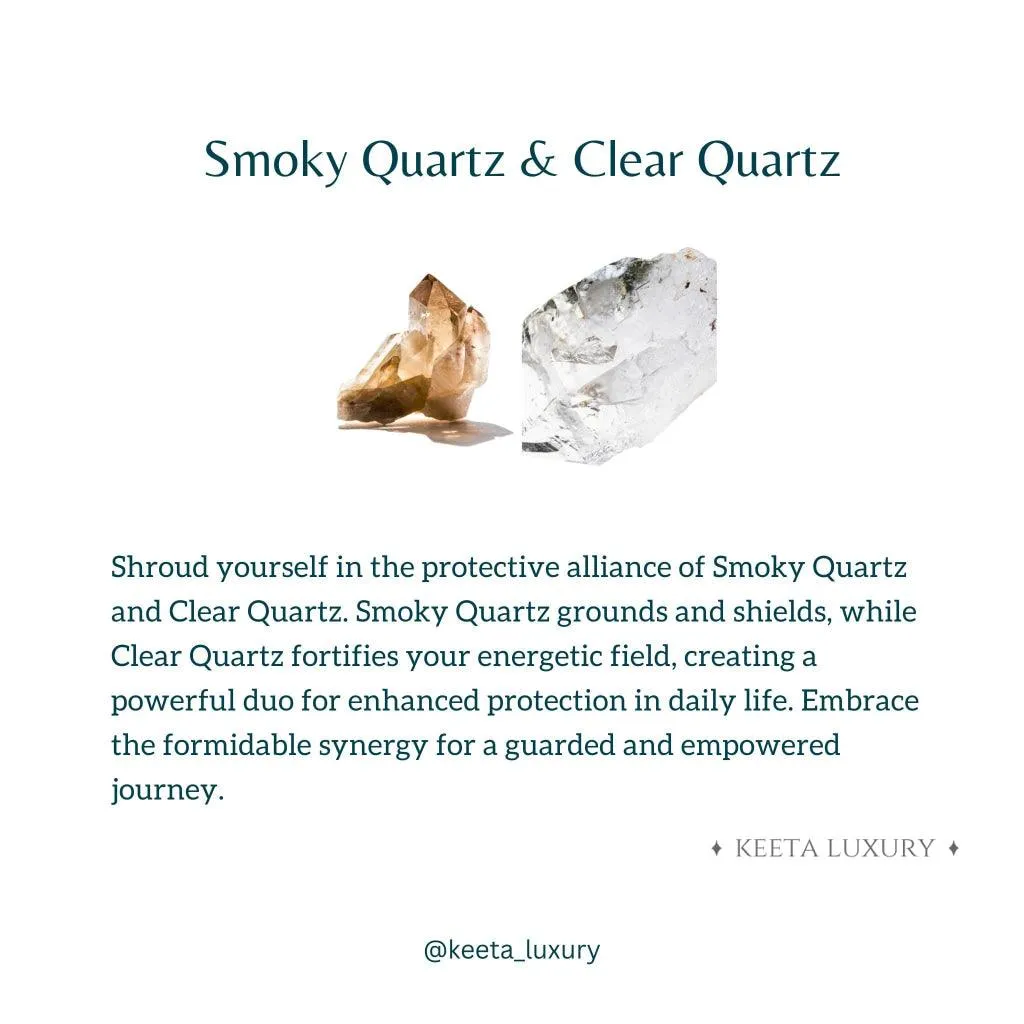 Eye Gaze - Smoky Quartz & Clear Quartz Bracelet
