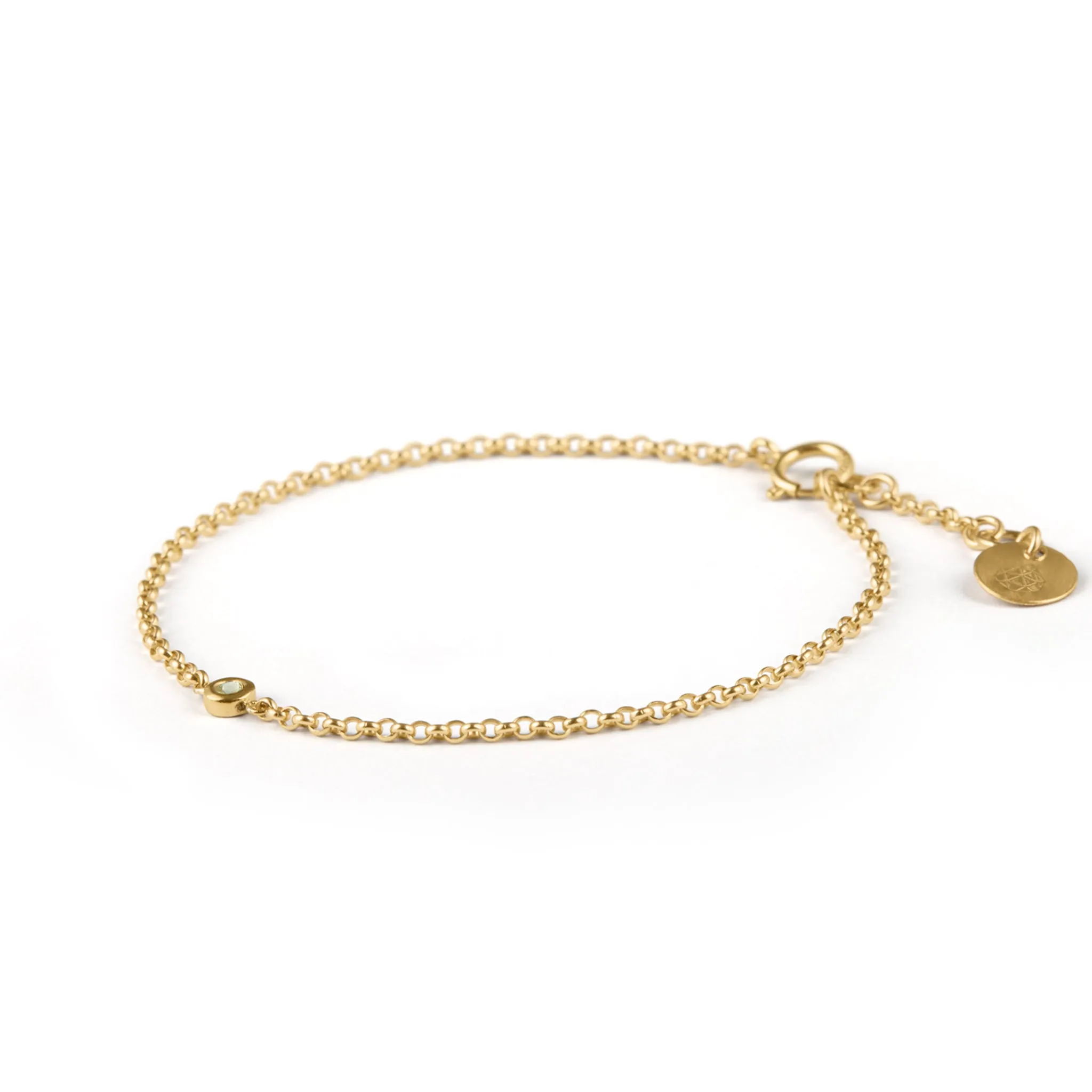 February Amethyst Birthstone Chain Link Bracelet
