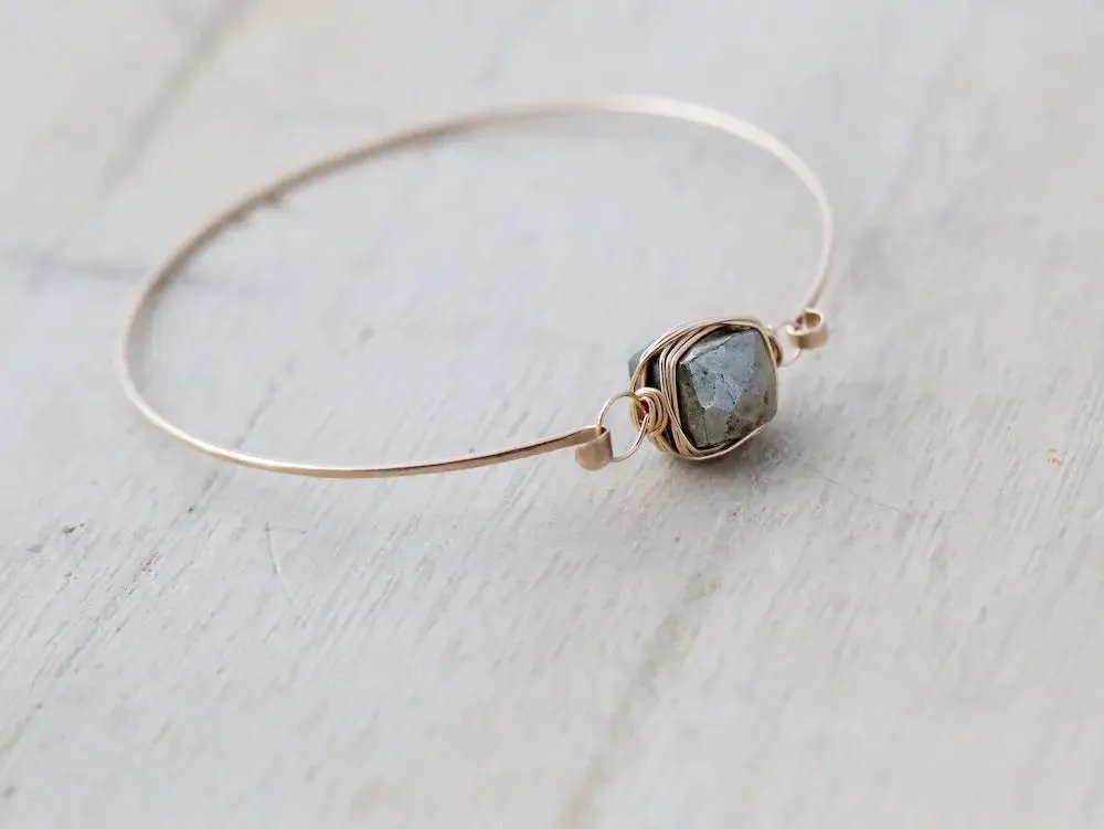 Gemstone Bangle Bracelet