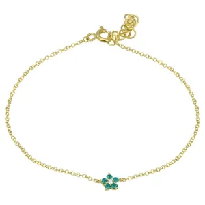 Gemstone Flower Charm Bracelet