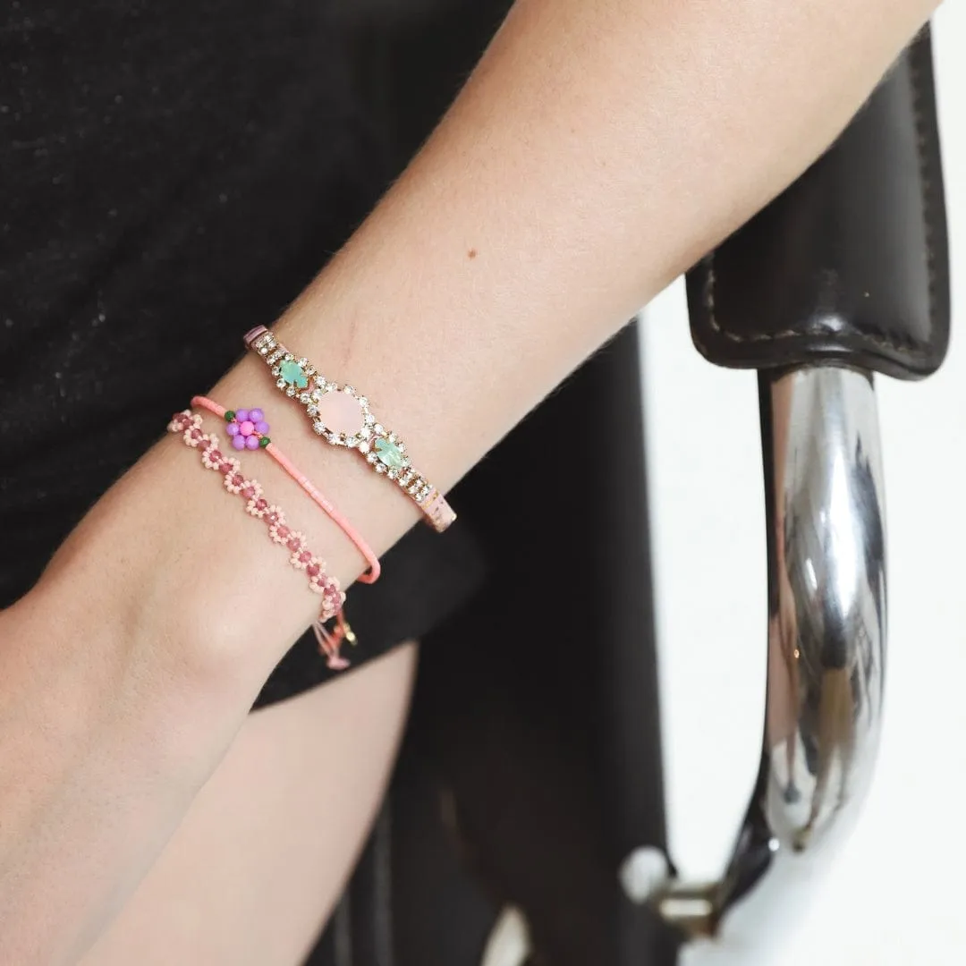 Gemstone Mosaic Tila Bracelet