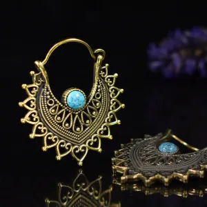 Gypsy Earrings with Turquoise Stone