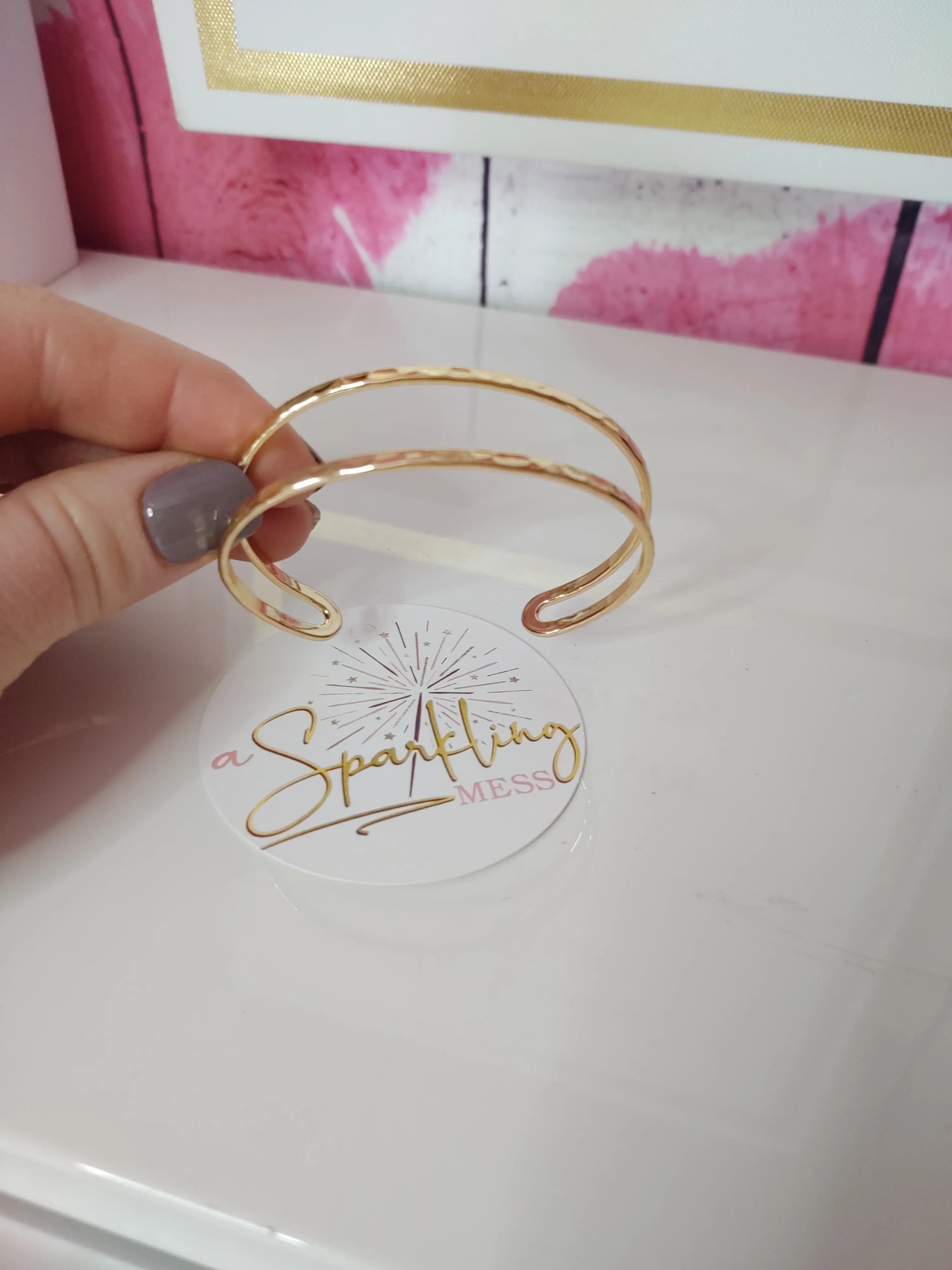 Hammered Gold Cuff