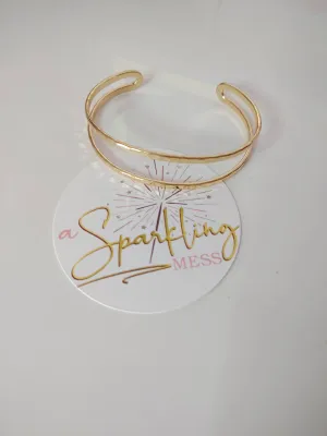 Hammered Gold Cuff
