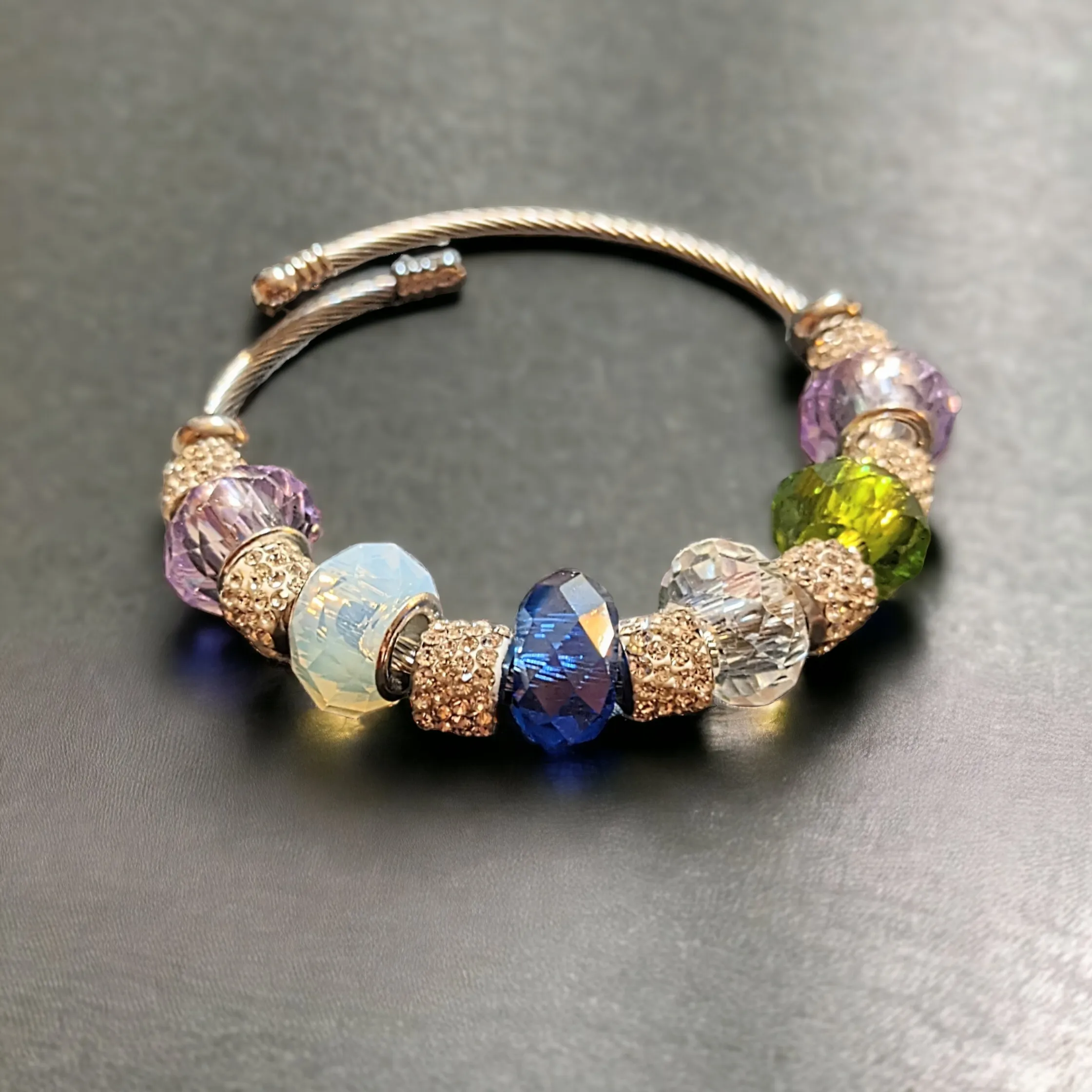 Happy Family - Birthstone Euro Cuff Wrap Bracelet