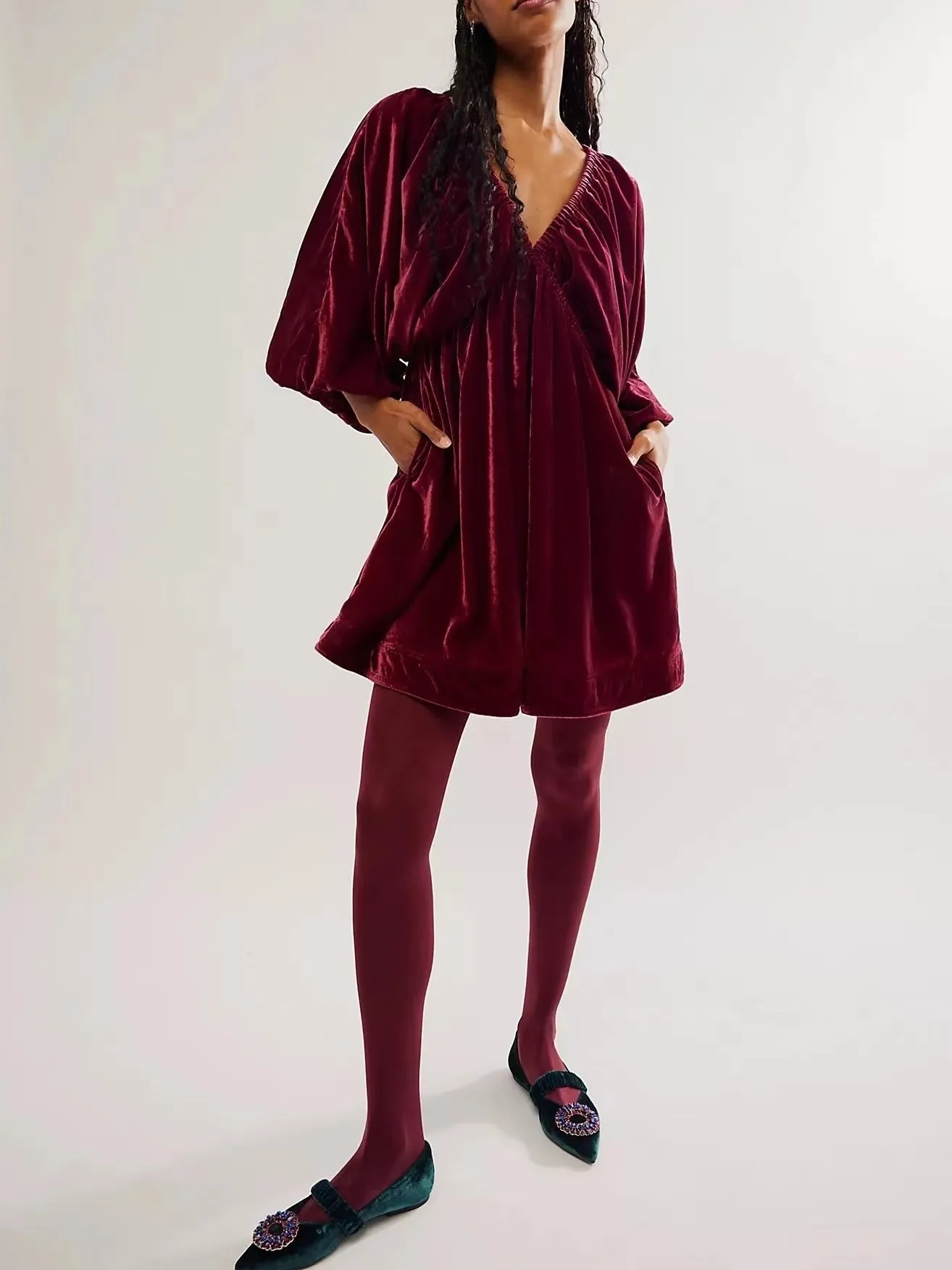 HOT SALE 49% OFF Portia Velvet Mini Dress
