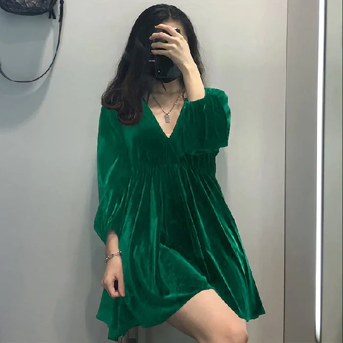 HOT SALE 49% OFF Portia Velvet Mini Dress
