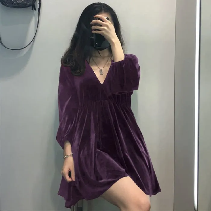 HOT SALE 49% OFF Portia Velvet Mini Dress
