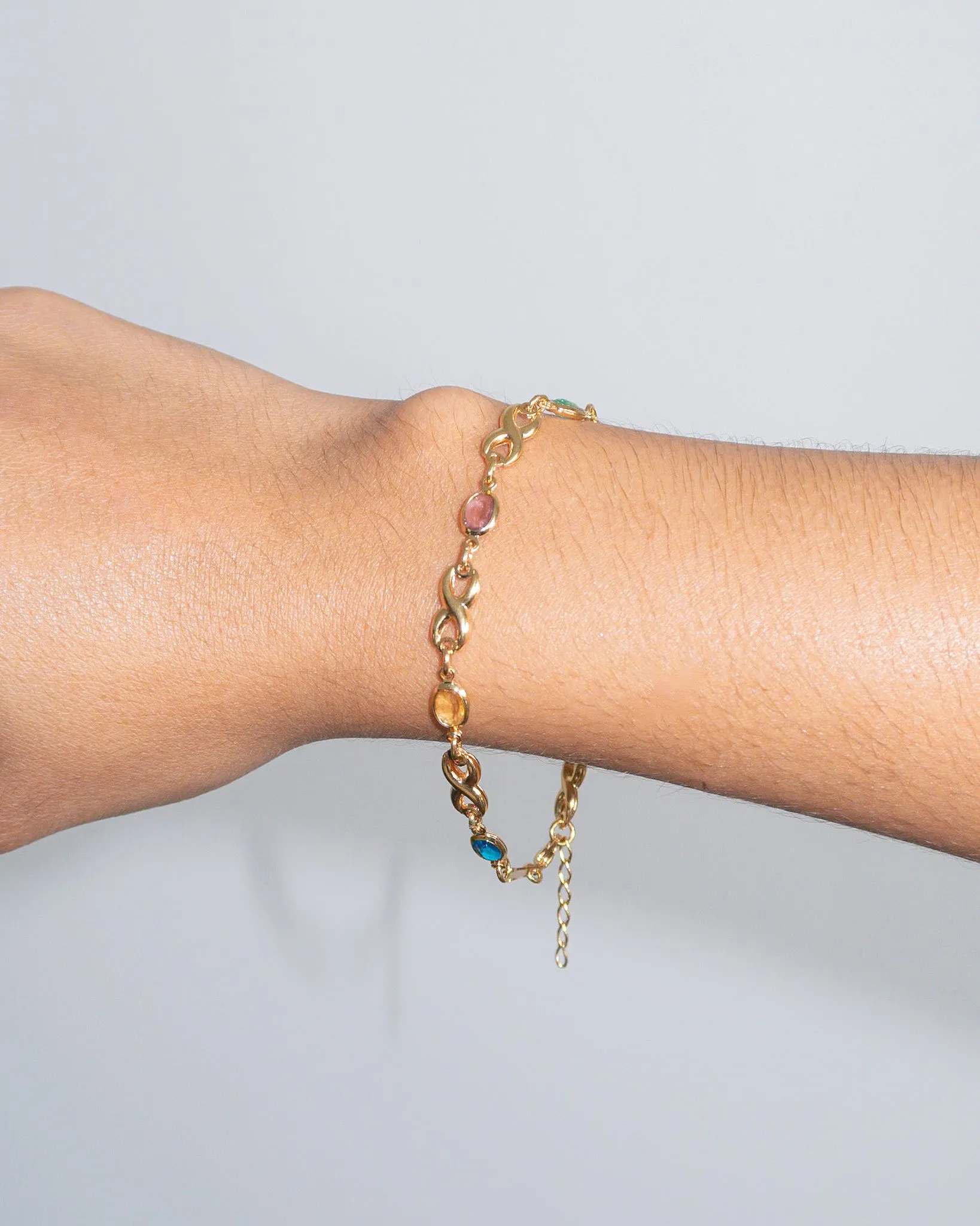Infinity Multicolored Gemstone Bracelet