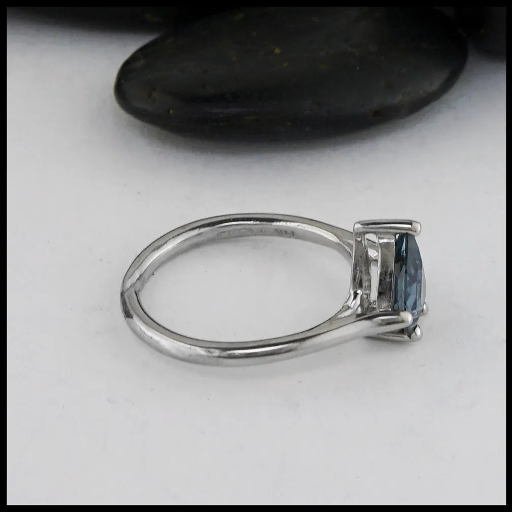 Kite Shaped Sapphire Ring