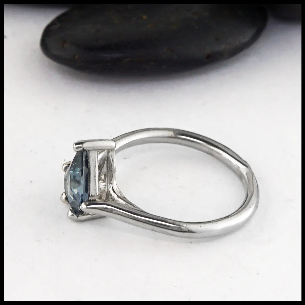 Kite Shaped Sapphire Ring