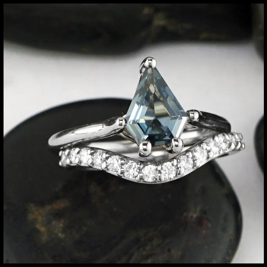 Kite Shaped Sapphire Ring