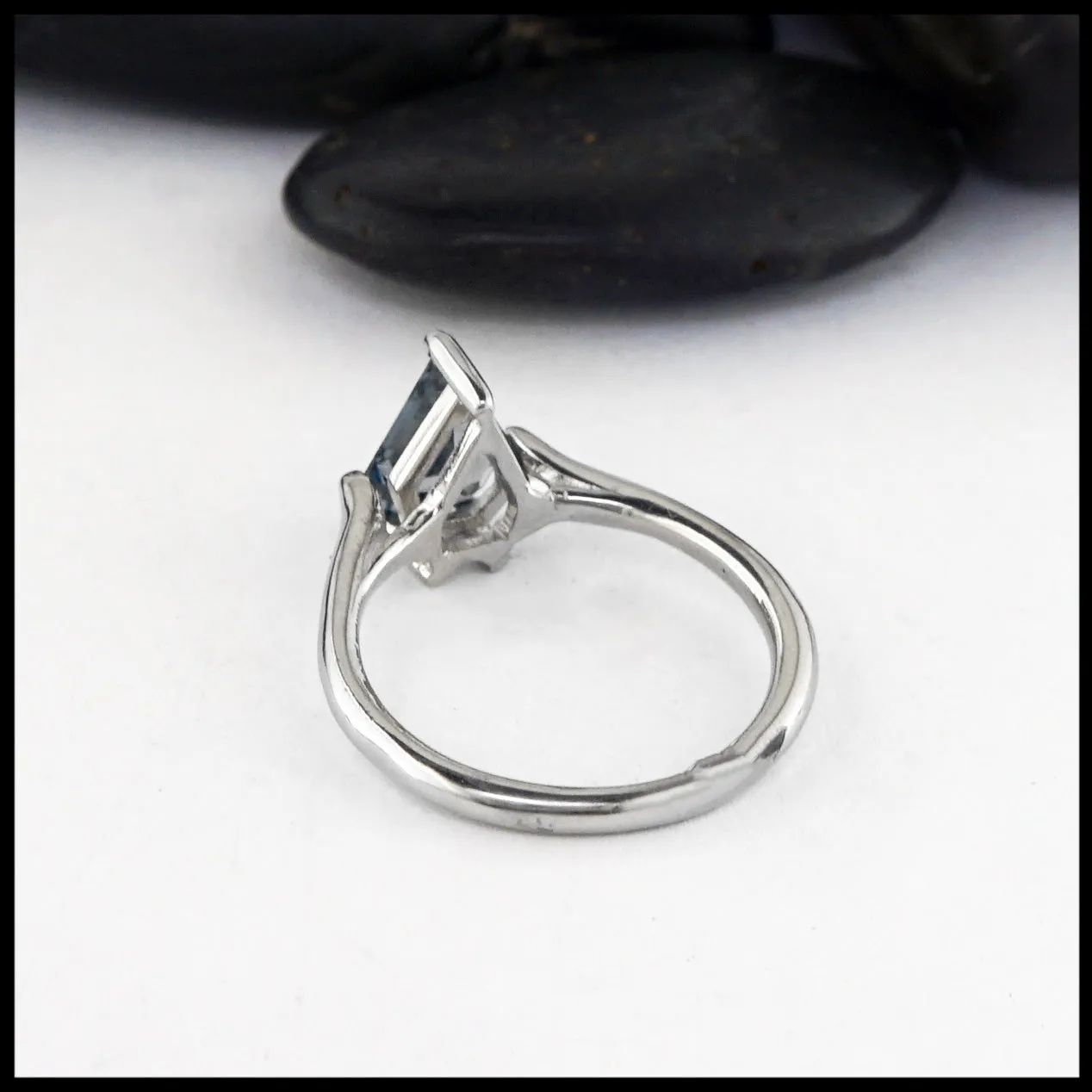 Kite Shaped Sapphire Ring
