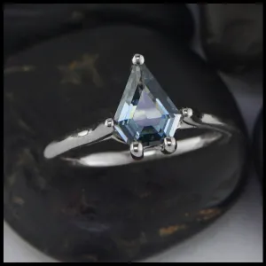 Kite Shaped Sapphire Ring